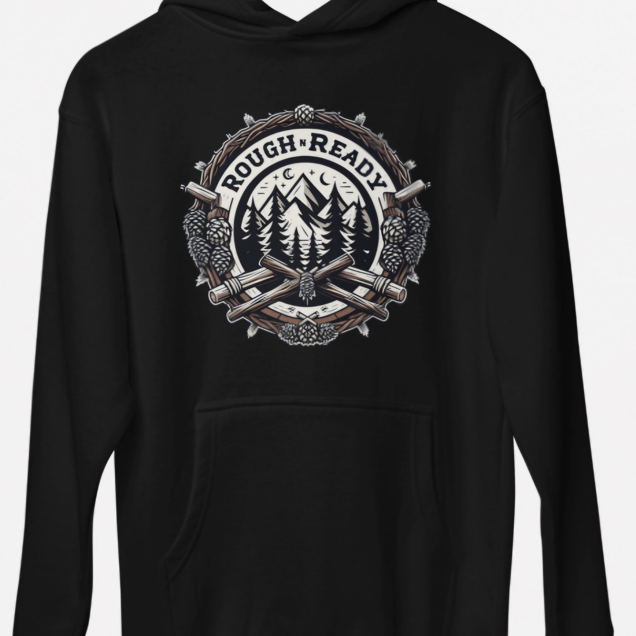 "ROUGH N READY"(Sticks n Cones) Hoodie