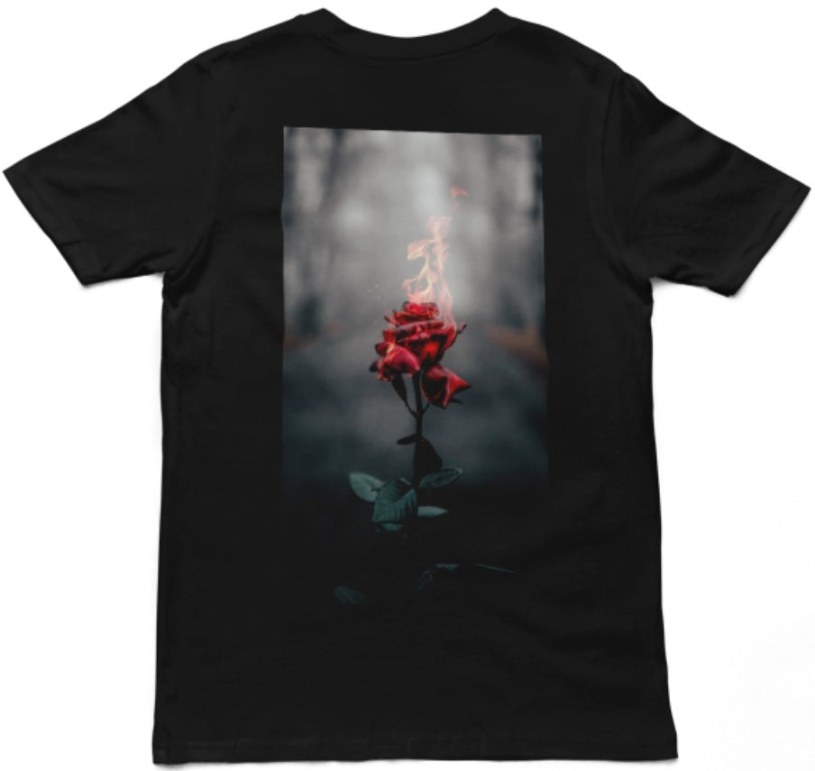 FIRE ROSE<br>T-shirt