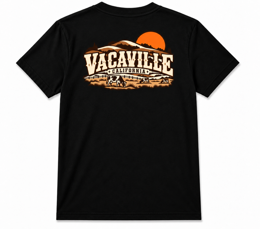 Vacaville t shirt (the ville cows come home)