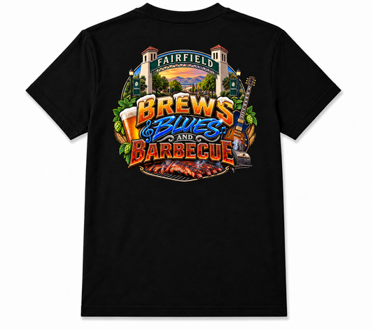 Fairfield t shirt (brews blues bbq)