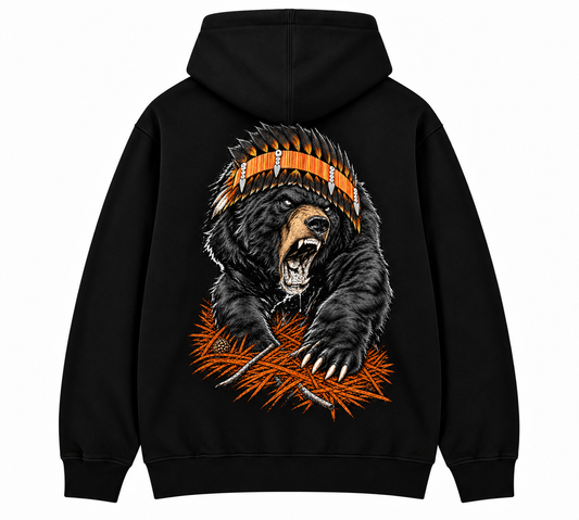 Native hoodie (black bear)