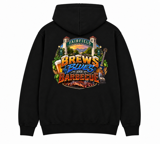 Fairfield hoodie (brews blues bbq)