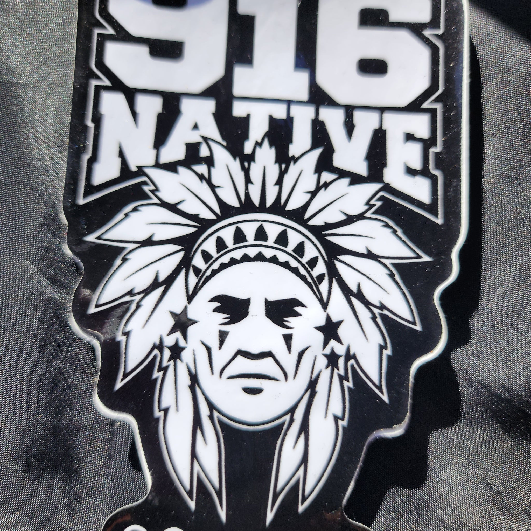 916 Native block sticker