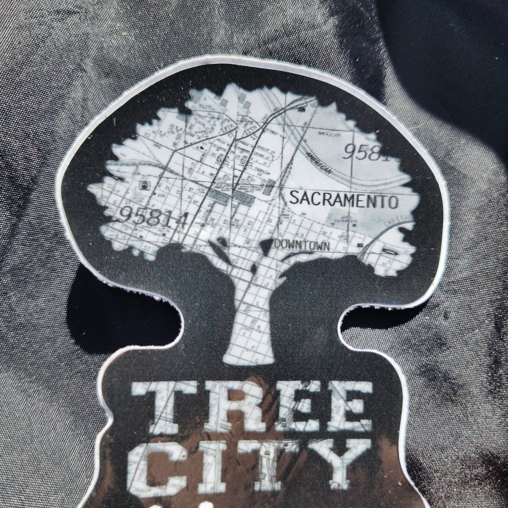 Tree city Map blk sticker