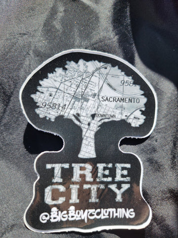 Tree city Map blk sticker