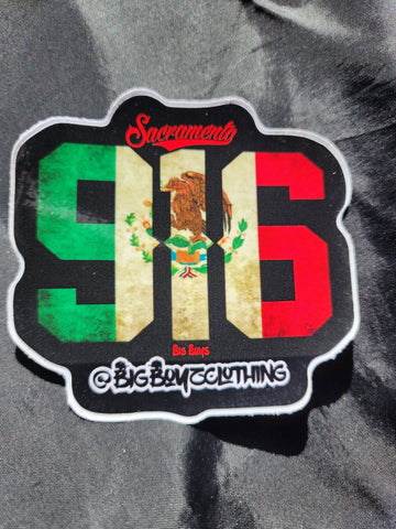 916 mexico flag sticker