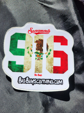 916 mexico flag sticker